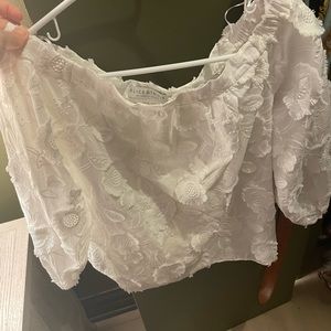 Alice and trixie white off the shoulder top